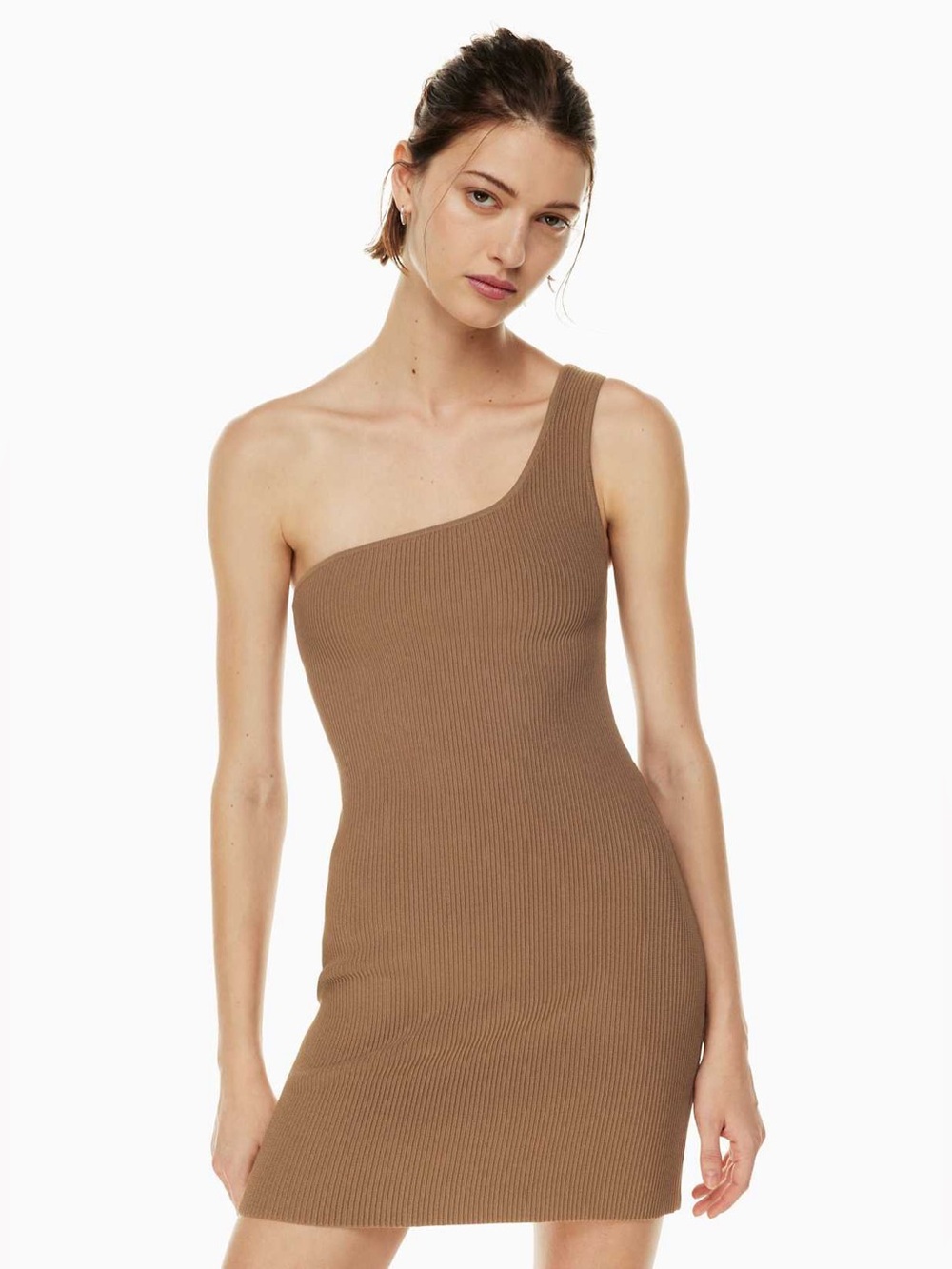 Babaton Sculpt Knit One-Shoulder Dress size medium